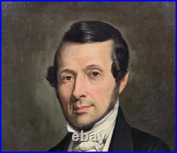 E. ROUMENS, XIXe siècle Portrait d'homme. Peinture huile sur toile signée