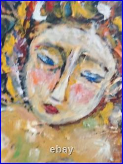 E. Scholar, Peinture Nu Huile Sur Toile Avec Le Cadre 94-75cm