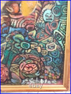 E. Scholar, Peinture Nu Huile Sur Toile Avec Le Cadre 94-75cm