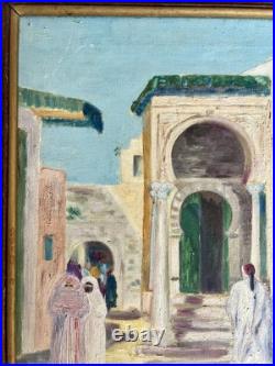 Early 20th C. French Orientalist Oil Painting Morocco Moorish Signed