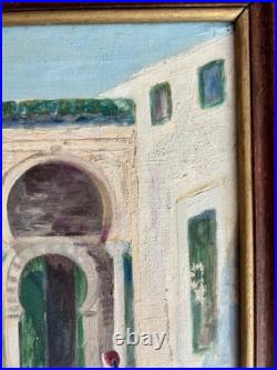 Early 20th C. French Orientalist Oil Painting Morocco Moorish Signed