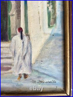 Early 20th C. French Orientalist Oil Painting Morocco Moorish Signed
