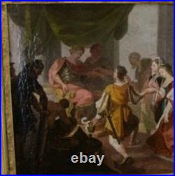 Ecole FRANCAISE du XVlll ème siècle Scène Historique. Peinture huile sur Toile