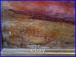 Ecole Française. Tableau signé. Composition de Fleurs. Peinture huile sur toile