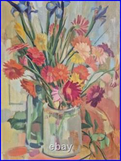 École Francaise XX° Lumineuse Nature Morte au Bouquet