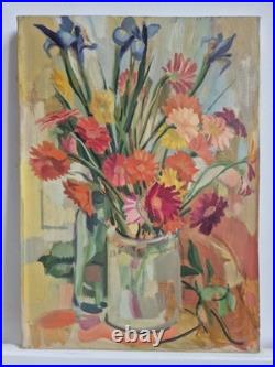 École Francaise XX° Lumineuse Nature Morte au Bouquet