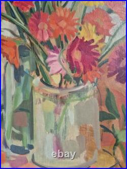 École Francaise XX° Lumineuse Nature Morte au Bouquet