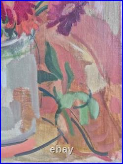 École Francaise XX° Lumineuse Nature Morte au Bouquet