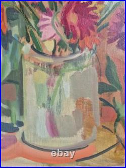 École Francaise XX° Lumineuse Nature Morte au Bouquet