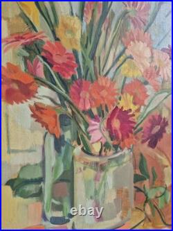École Francaise XX° Lumineuse Nature Morte au Bouquet