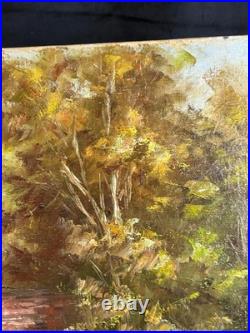 Ecole expressionniste XXè Huile sur toile R Tangui Paysage rivière 1930