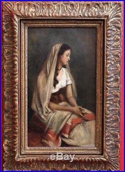 Ecole française, Femme, Tableau, Peinture, France, Barbizon, Italie, Portrait