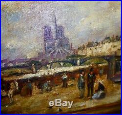 Eugène Galien Laloue peinture HST Notre Dame de Paris XIXe