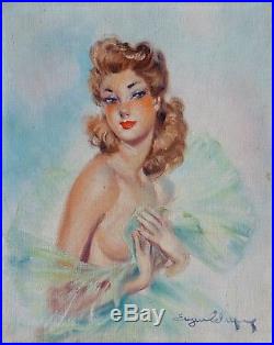 Eugène LELIEPVRE 1908-2013 Suiveur DOMERGUE Elégante Danseuse dénudée 27 x 22 cm