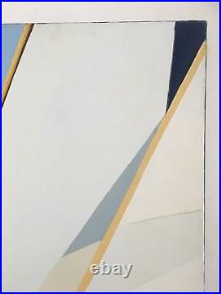 FOUGERAND. LAURENT Les Voiliers Huile sur toile 73 cm x 60 cm