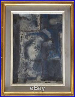F. DUBOSC. Composition abstraite. 1960. Huile sur toile. Signée. 22x16. Cadre