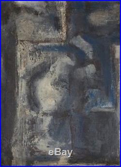 F. DUBOSC. Composition abstraite. 1960. Huile sur toile. Signée. 22x16. Cadre