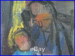 Femme et enfant, 1950. Tableau de Jean Hugon (1919-1990) Marseille-Bordeaux