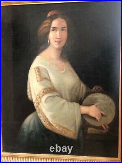 Femme grecque Magnifique peinture du XIXème siècle