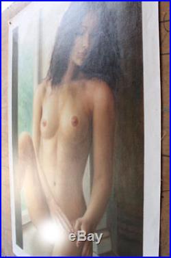 Femme nue intégrale tableau peinture huile sur toile / nude female oil painting