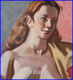 Femme nue peinture de Robert LEPELTIER (1913-1996) vers 1960