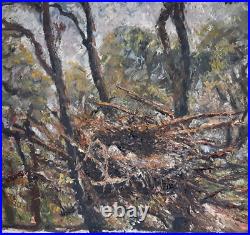 Fernand Laval impressionnisme (1886/95-1966) Tableau HST LE NID EN FORET