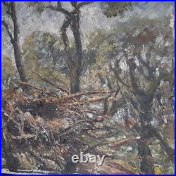 Fernand Laval impressionnisme (1886/95-1966) Tableau HST LE NID EN FORET