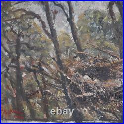 Fernand Laval impressionnisme (1886/95-1966) Tableau HST LE NID EN FORET
