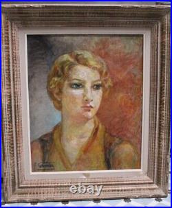Fernande Cormier (1887-1964), Portrait de femme, huile sur toile, vers 1930