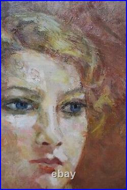 Fernande Cormier (1887-1964), Portrait de femme, huile sur toile, vers 1930