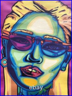 Frankearias Artiste Cubain Street Art Pop Art Sur Toile 73x60cm Signé