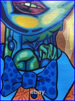 Frankearias Artiste Cubain Street Art Pop Art Sur Toile 73x60cm Signé