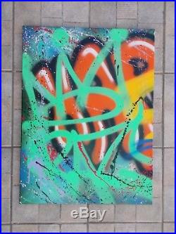 Fred Bellot Crazy 1 , Peinture Originale sur Toile, Street Art Graffiti
