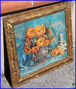 GARY RICAUD. Datée 1938. Bouquet de Fleurs. Peinture huile sur toile