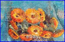 GARY RICAUD. Datée 1938. Bouquet de Fleurs. Peinture huile sur toile