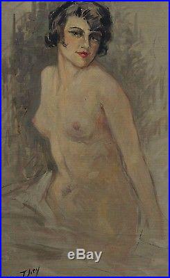 GRAND NU DE FEMME ART-DECO, Yves DIEY (1892-1984)