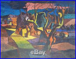 Gabriel ROBIN (1902-1970) HsT 1945 Jeune peinture Ecole de Paris Cubisme Cubism