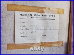 Gaillard Deschamps 1903-1984 huile sur toile paysage bord de l'armençon