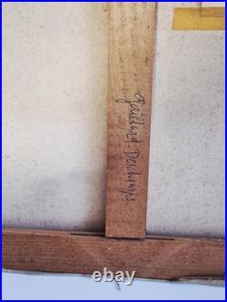 Gaillard Deschamps 1903-1984 huile sur toile paysage bord de l'armençon