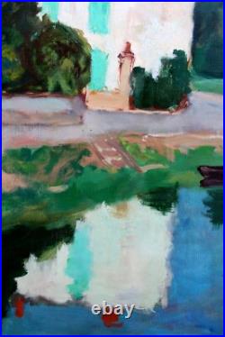 Georges André KLEIN(1901-1992) Paysage à la rivière Huile sur toile