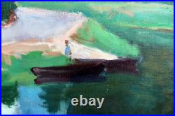 Georges André KLEIN(1901-1992) Paysage à la rivière Huile sur toile