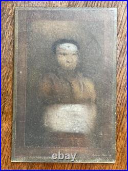 Georges Bru (1933-2023) Technique mixte sur panneau Signée Personnage XX