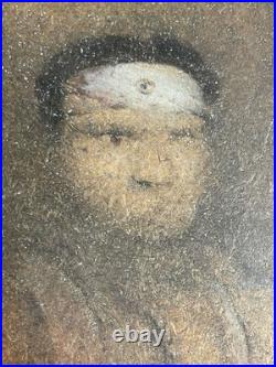 Georges Bru (1933-2023) Technique mixte sur panneau Signée Personnage XX