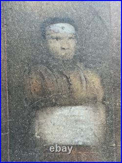 Georges Bru (1933-2023) Technique mixte sur panneau Signée Personnage XX