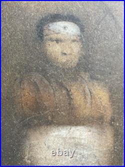 Georges Bru (1933-2023) Technique mixte sur panneau Signée Personnage XX