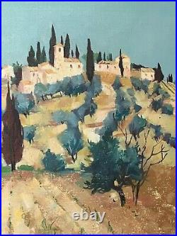 Georges HOSOTTE (1936). Petrognano (Toscane). Huile sur toile