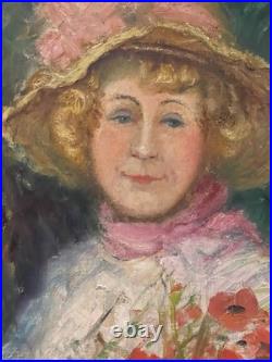 Georges Regnault (1898-1979) Huile sur toile Signée Portrait XX