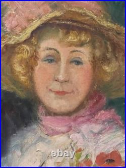 Georges Regnault (1898-1979) Huile sur toile Signée Portrait XX