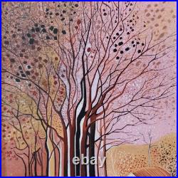 Gilles COUDOUR (1942), Paysage au masque (Acrylique sur toile, 8F)