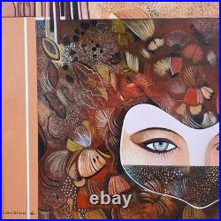 Gilles COUDOUR (1942), Paysage au masque (Acrylique sur toile, 8F)